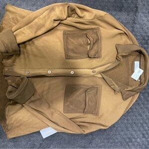 COTTON CITIZAN  brown/tan oversized overshirt. Size Xs.